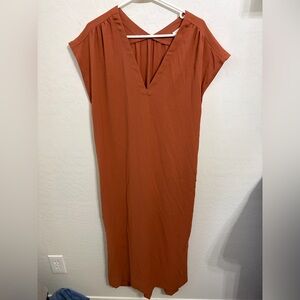Prologue Terracotta V-Neck Maxi Dress